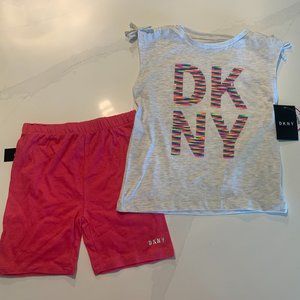 🔥New Item 🔥 NWT 2pc DKNY White Heather Sequin Shirt/Short Set (6)